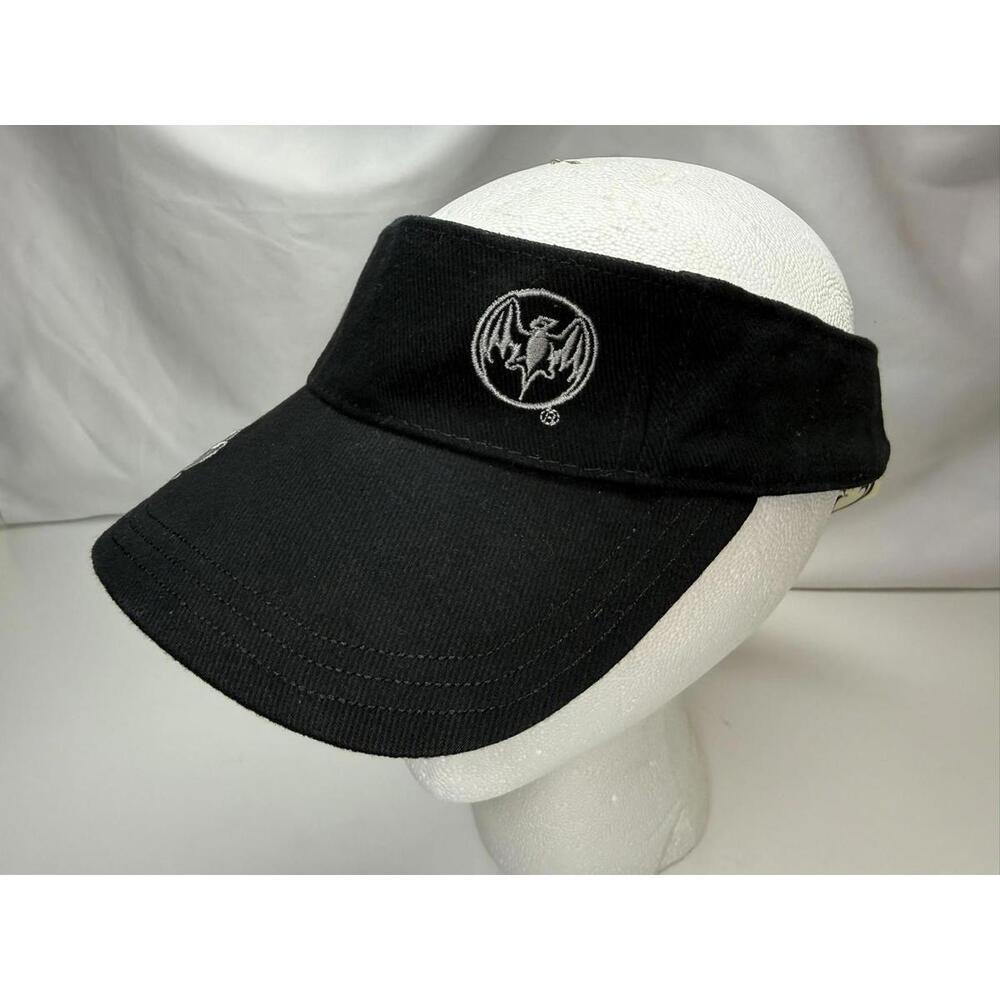 Bacardi Hat Visor Strap Back Black 62 Promo Rum Advertising Logo Mens‎ 2007
